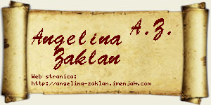 Angelina Zaklan vizit kartica